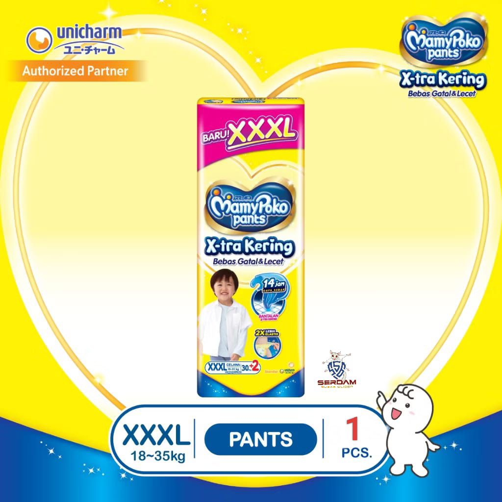 ECER Mamypoko Xtra Kering 3XL / XXXL Balita Anak Kecil Junior Pants unisex 25kg - 35kg Cewek Cowok p
