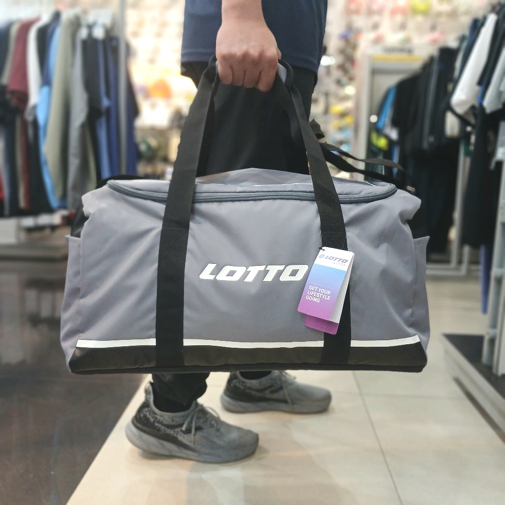 Tas Duffel  - LOTTO Elta Gym Bag - Grey [LOTTB250213G] - Original