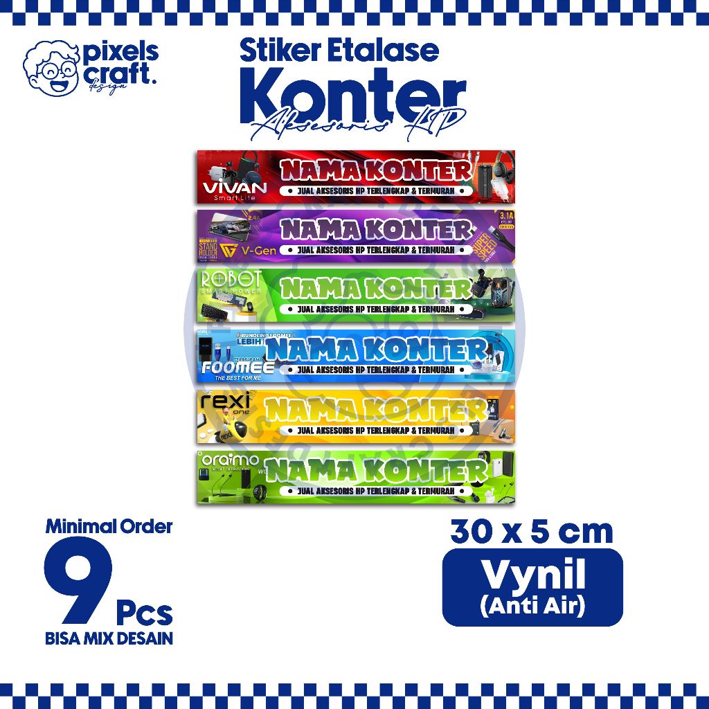 

Stiker Etalase Konter/ Stiker Display Konter/ Stiker 5 X 30 CM Aksesoris HP