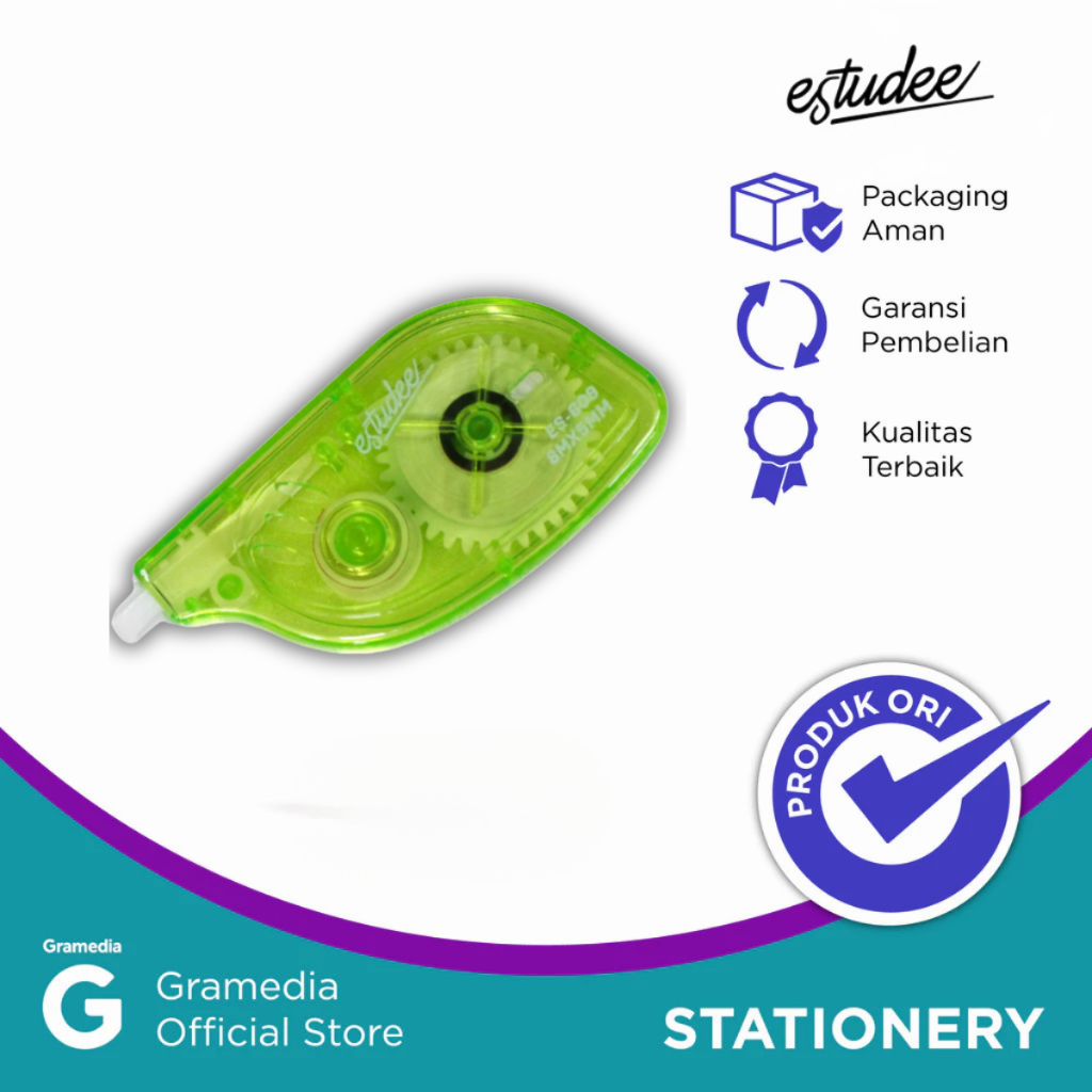 

Gramedia Pekanbaru - CORRECTION TAPE ESTUDEE LIGHT&CLEAR GREEN