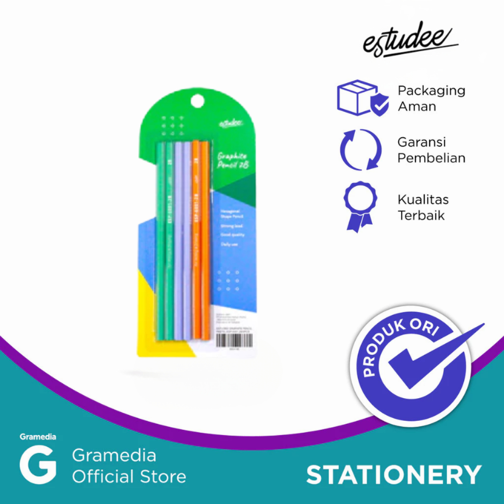 

Gramedia Pettarani - PENSIL 2B ESTUDEE GRAPHITE PENCIL SET 6PCS PASTEL