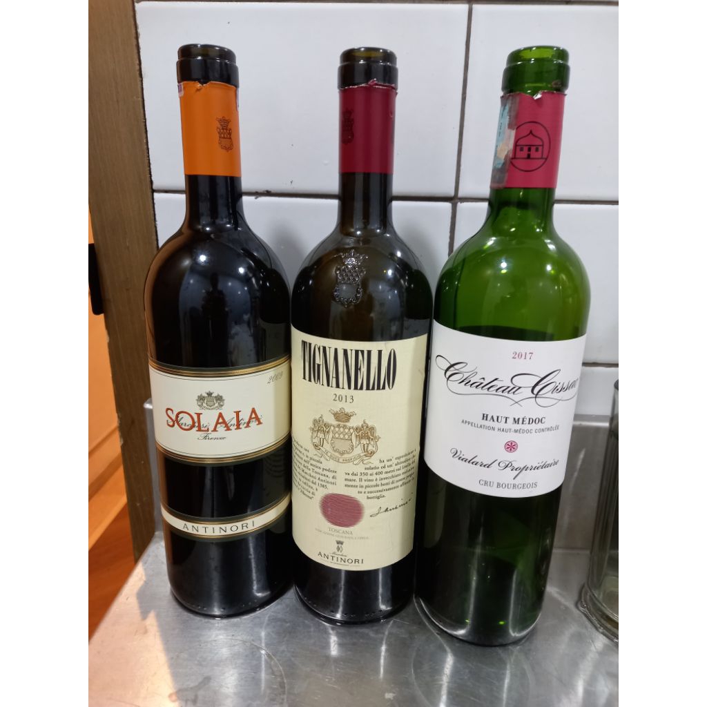 botol bekas minuman wine / botol pajangan / botol hiasan tanpa tutup