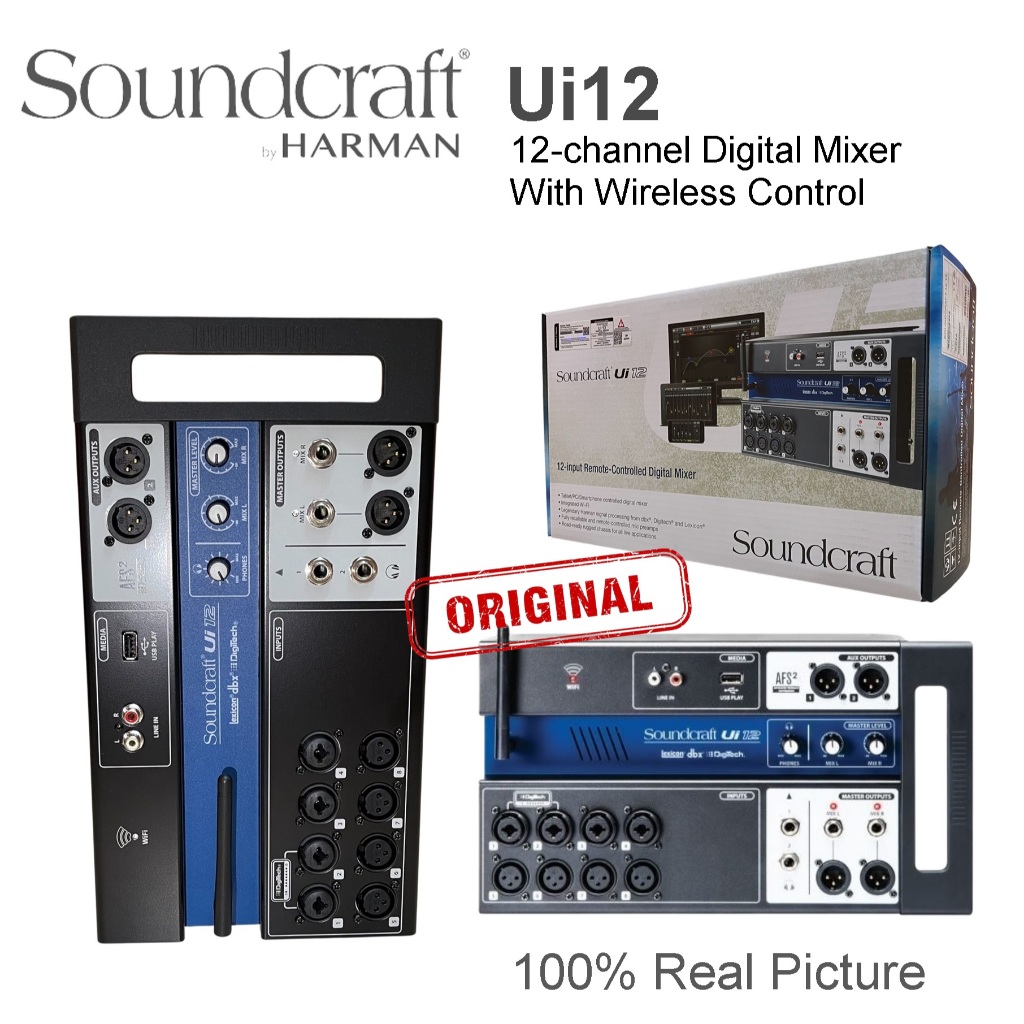 Mixer Audio SoundCraft Ui12 Original Mixer SOUNDCRAFT Ui 12 Digital Mixer 12Ch