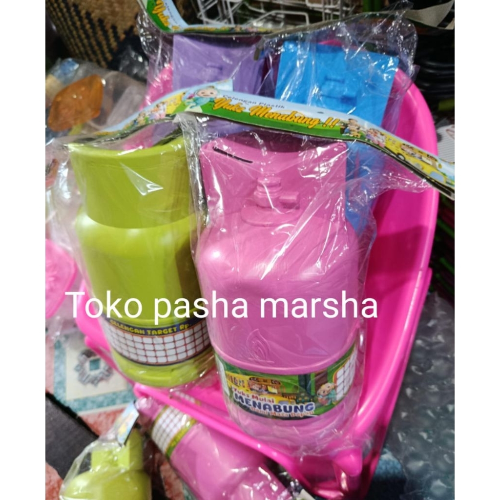 Tabungan Model Elpiji 5kg Target Plastik Karakter Unik Instant