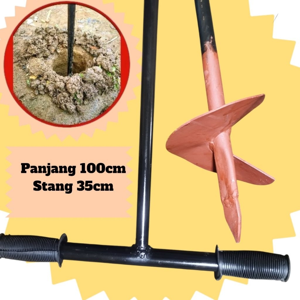 BOR TANAH BOR BIOPORI 100CM BOR TANAH MANUAL