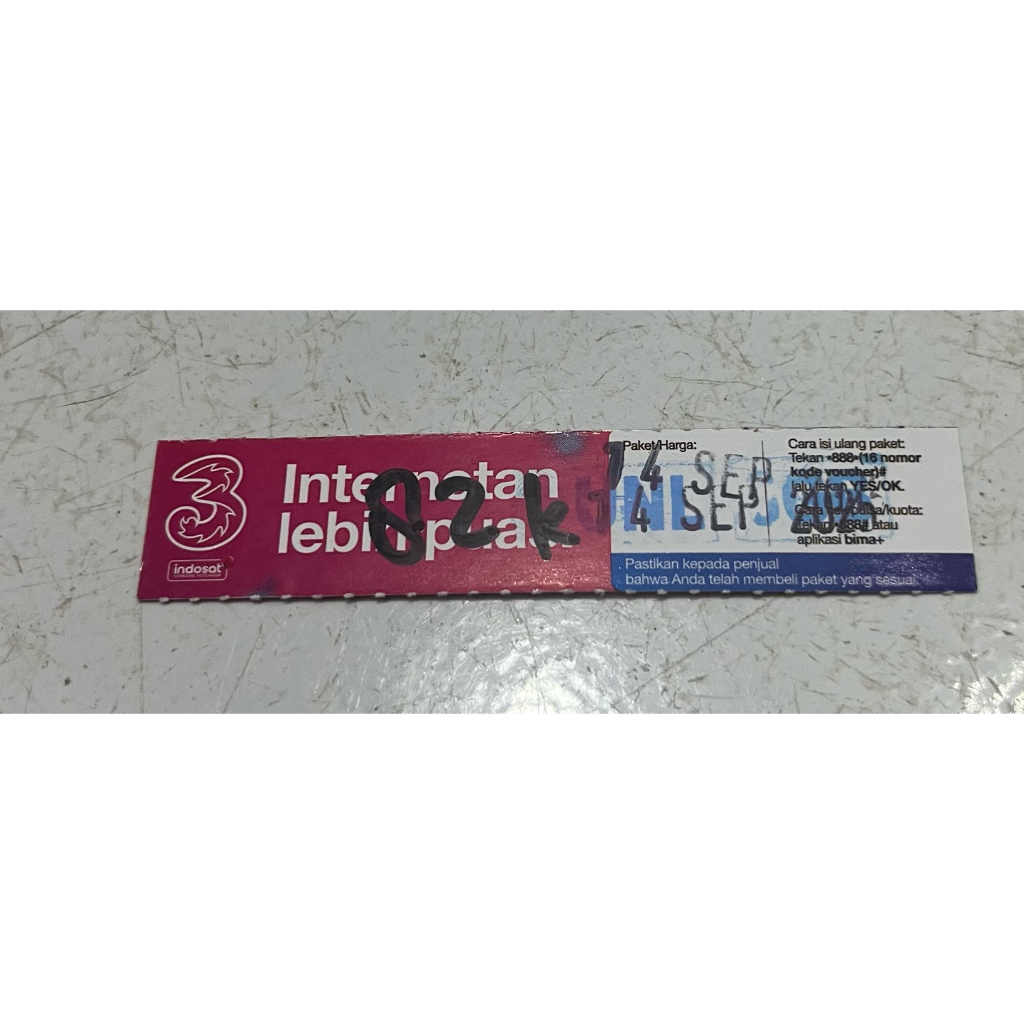 Voucher Kuota 3 6gb unl