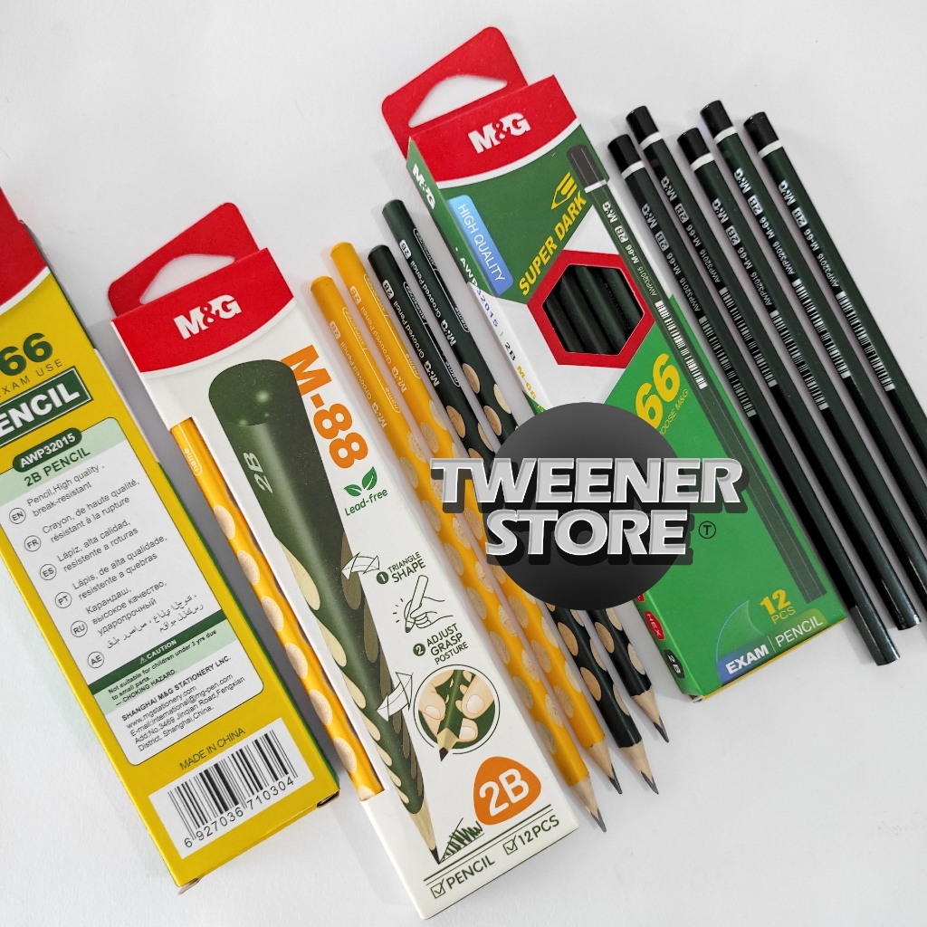 

(1PACK) M&G Pensil 2B kayu 1PACK isi 12pensil