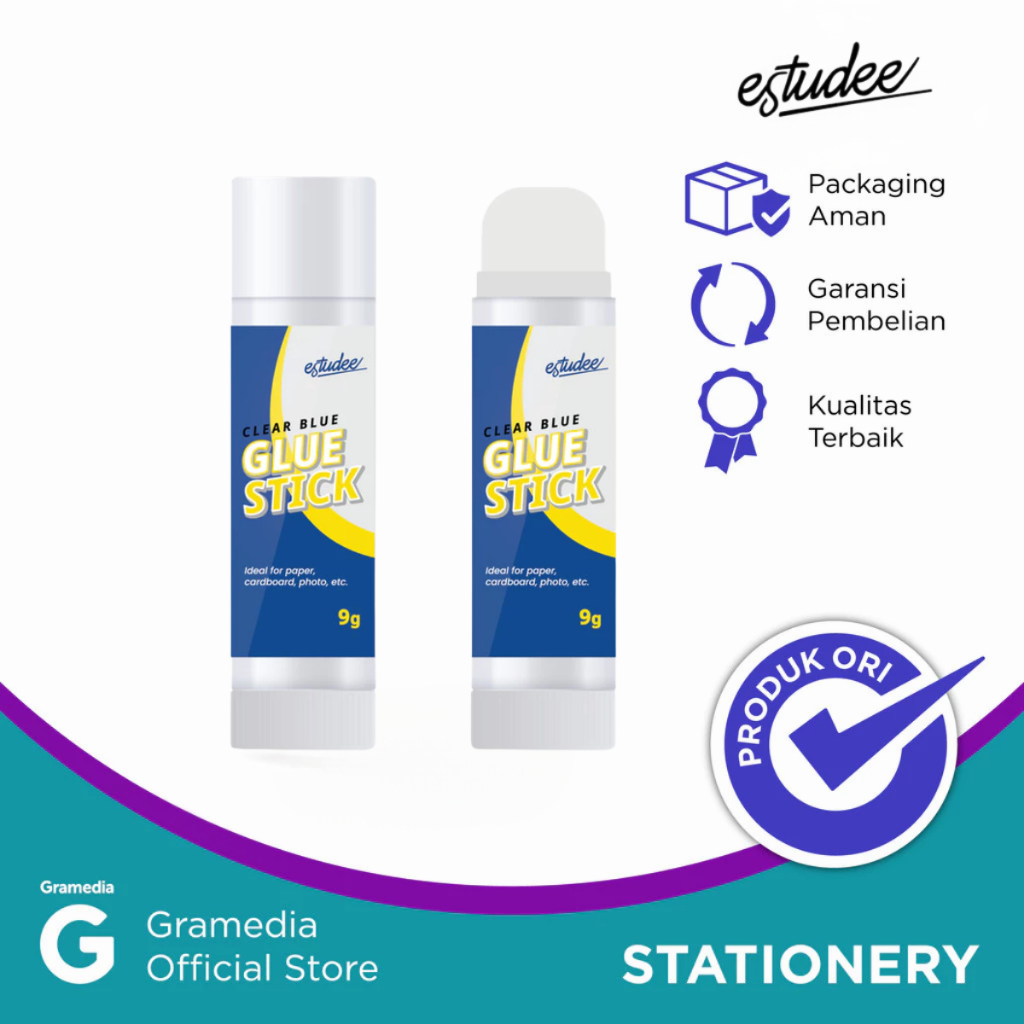 

Gramedia Pekanbaru - ESTUDEE GLUE STICK BLUE TRANSPARENT 9GR ES-GS9T