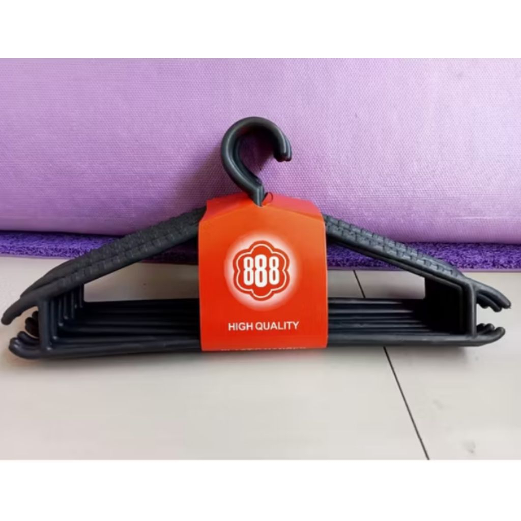 Gantungan baju/Hanger isi 12 pcs bahan plastik tebal elastis