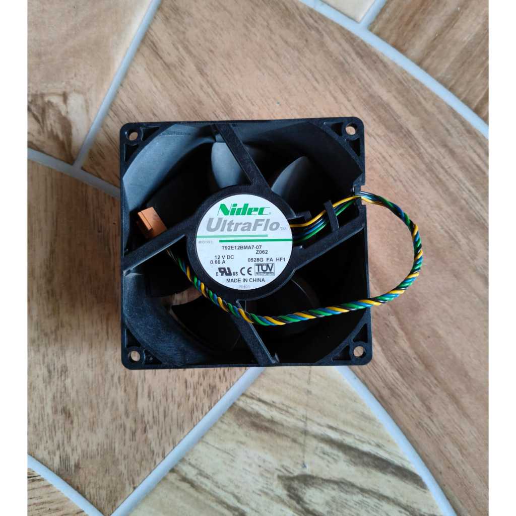 Kipas DC High Speed Nidec 12 Volt 9 x 9 Cm Tebal 3,7 cm 4 kabel Fan DC Nidec High Speed