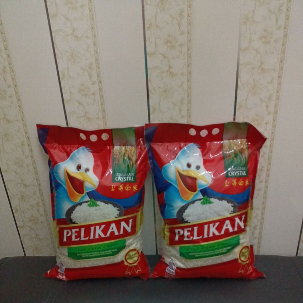 

BERAS PELIKAN 5KG (2SAK@5KG= 10KG)