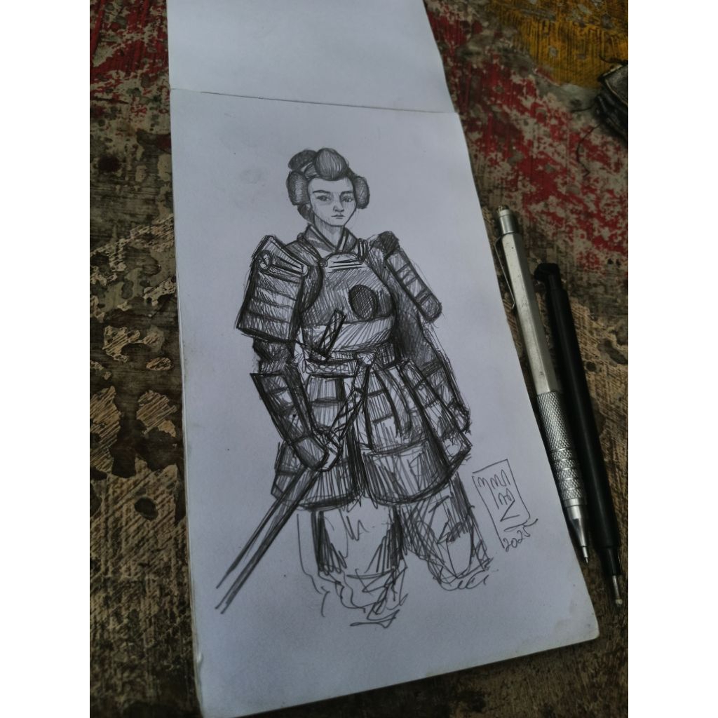 Gambar samurai mini untuk pajangan