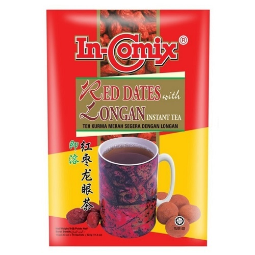 

[oddsolshop] pekanbaru/In-Comix InComix Red Dates Longan Instant Tea Teh Kurma Merah Segera Halal
