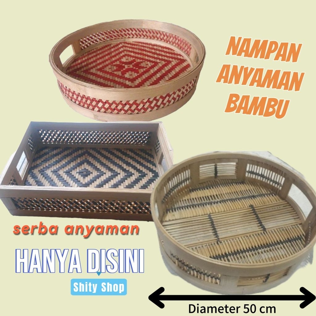 Nampan  anyaman Bambu