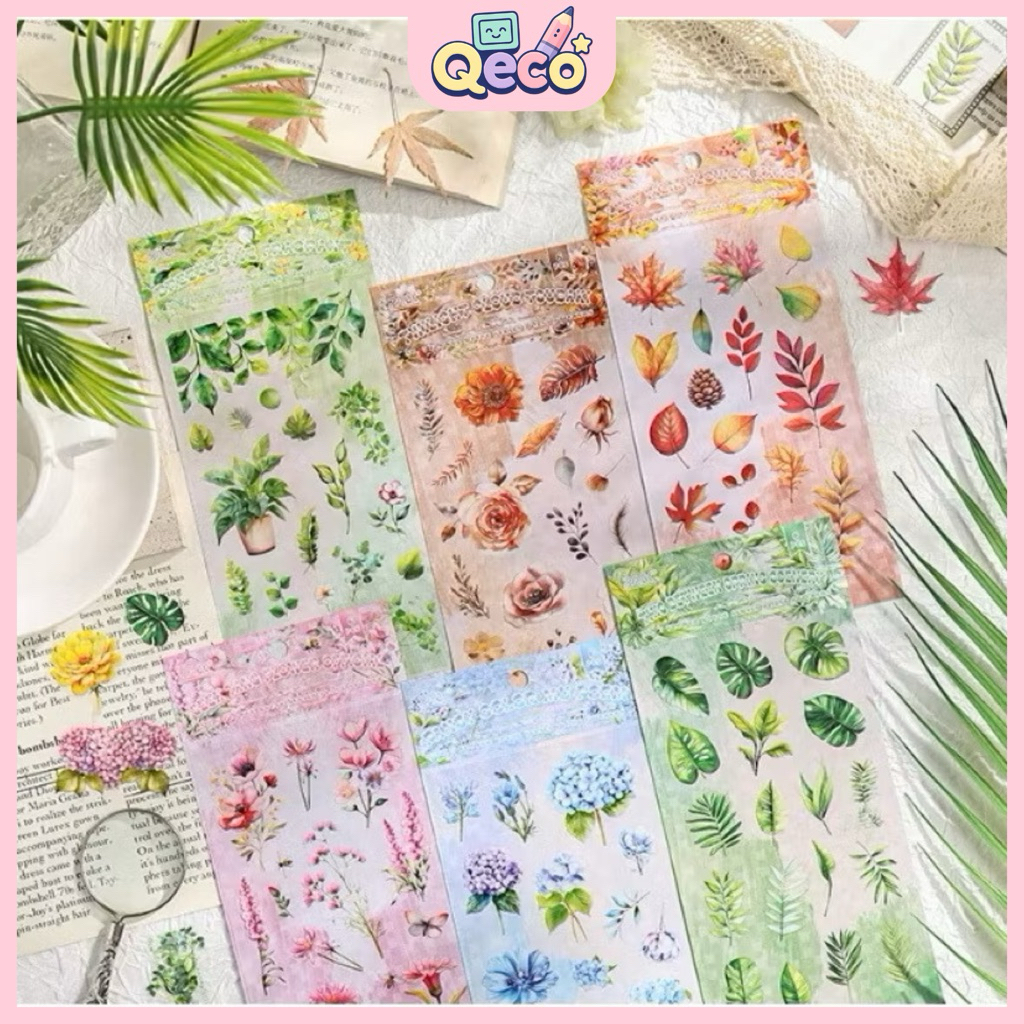 

Flower Room Stickers SET Stiker PET Sticker Creative Jurnaling Kreatif Scrapbook