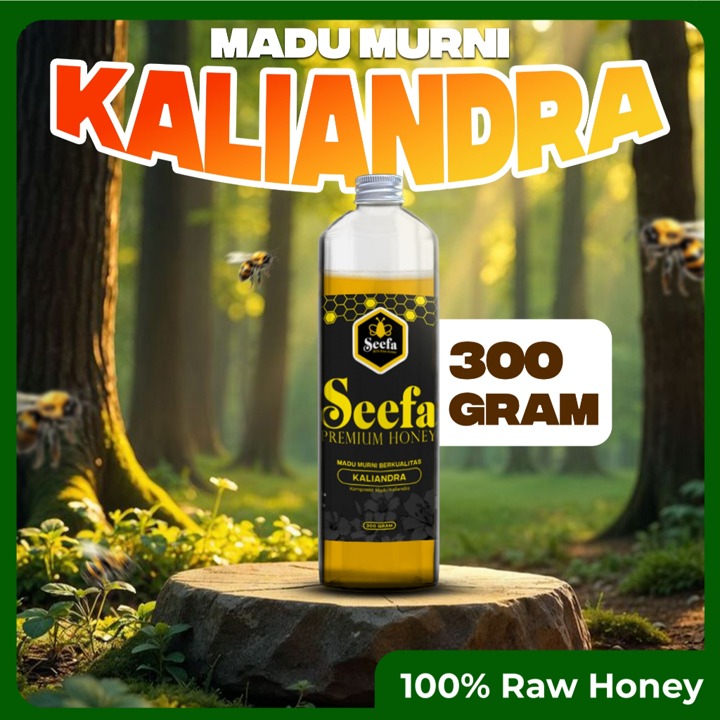 

Madu Kaliandra Seefa 300g Pure Raw Honey Madu Murni Berkualitas