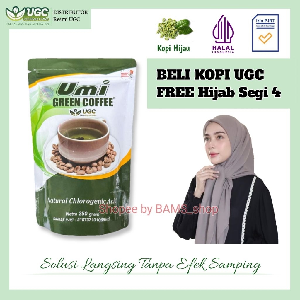 

Umi Green Coffee Original Tanpa Efek Samping Berat 250 gram Bonus Hijab