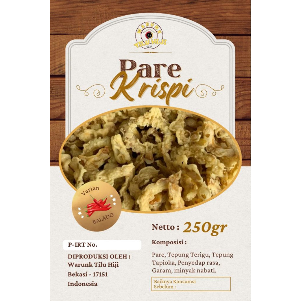 

pare krispi / keripik Pare 250gr