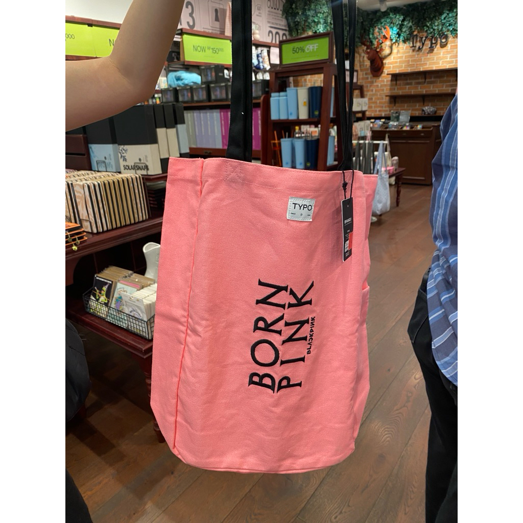 Typo Tote Bag Blackpink / Typo Shoulder Bag Blackpink Born Pink / Typo Shoulder Bag Lilac Leather