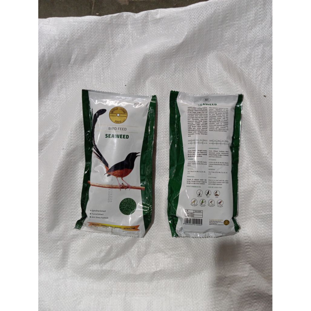 PAKAN BURUNG KACER .MURAI GOLD COIN HIJAU 450GR