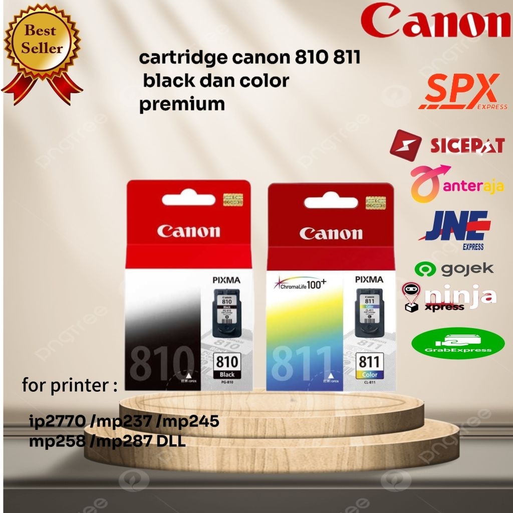 Catridge Canon 810 black + 811 warna for printer Ip2770, mp237,mp287 DLL