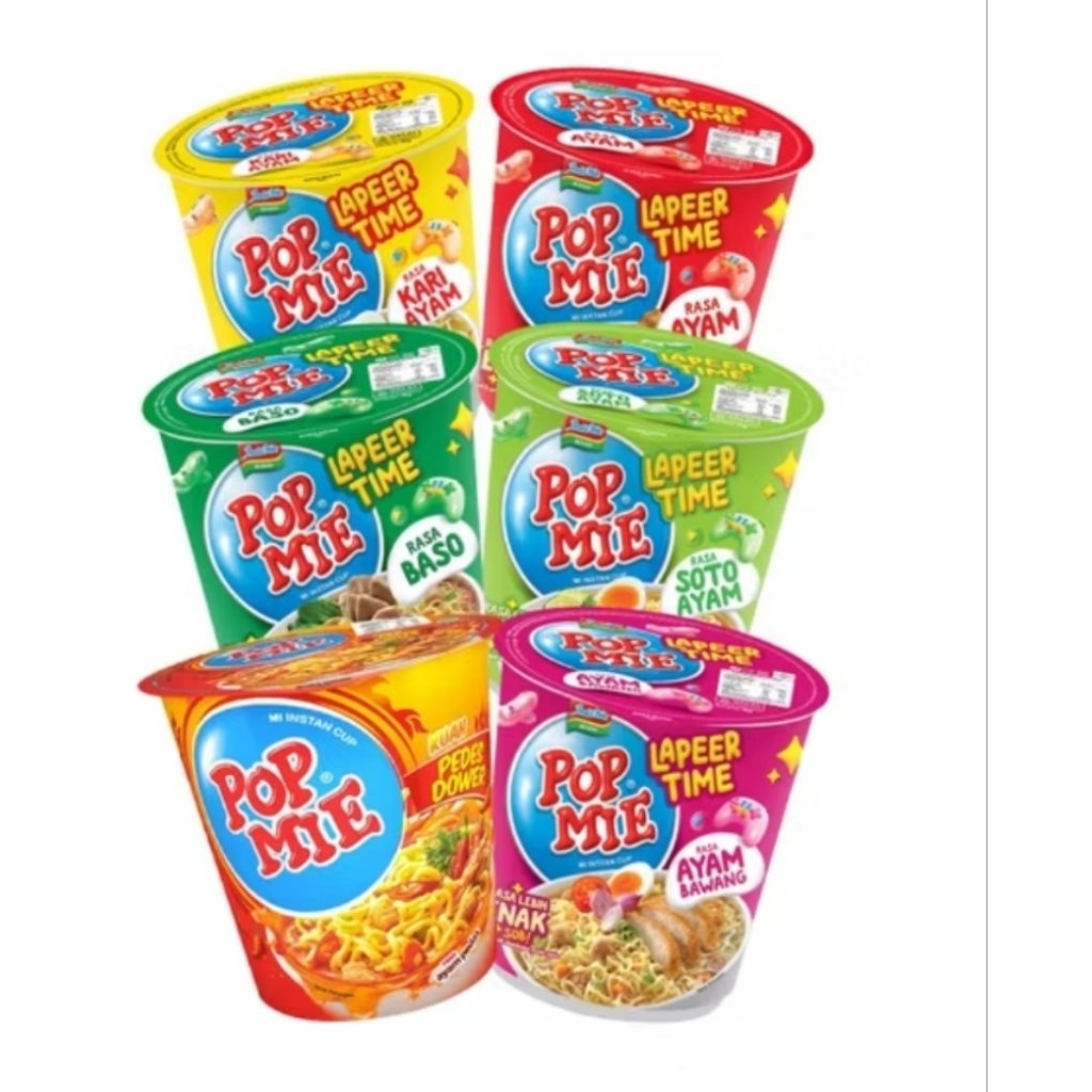 

( 12 Pcs ) Pop Mie Popmie Rasa Ayam Soto Baso Kari 1/2 Dus