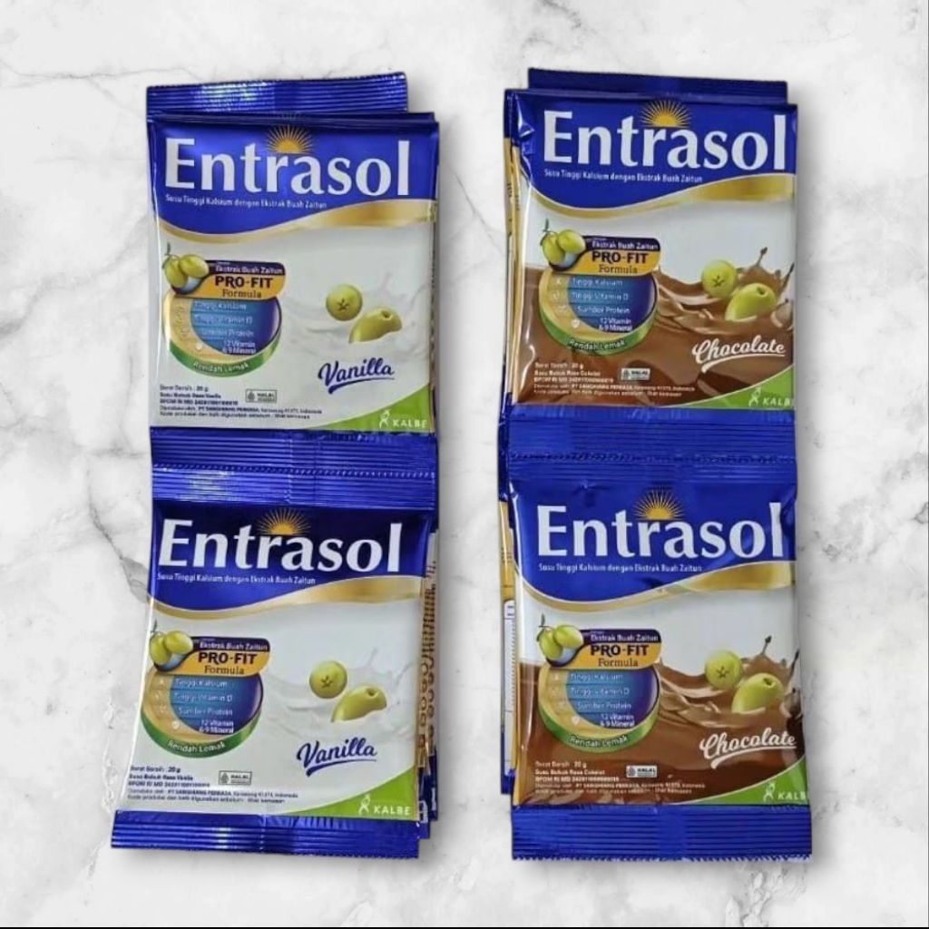 

Entrasol Renceng 10 sachet Vanila/Coklat