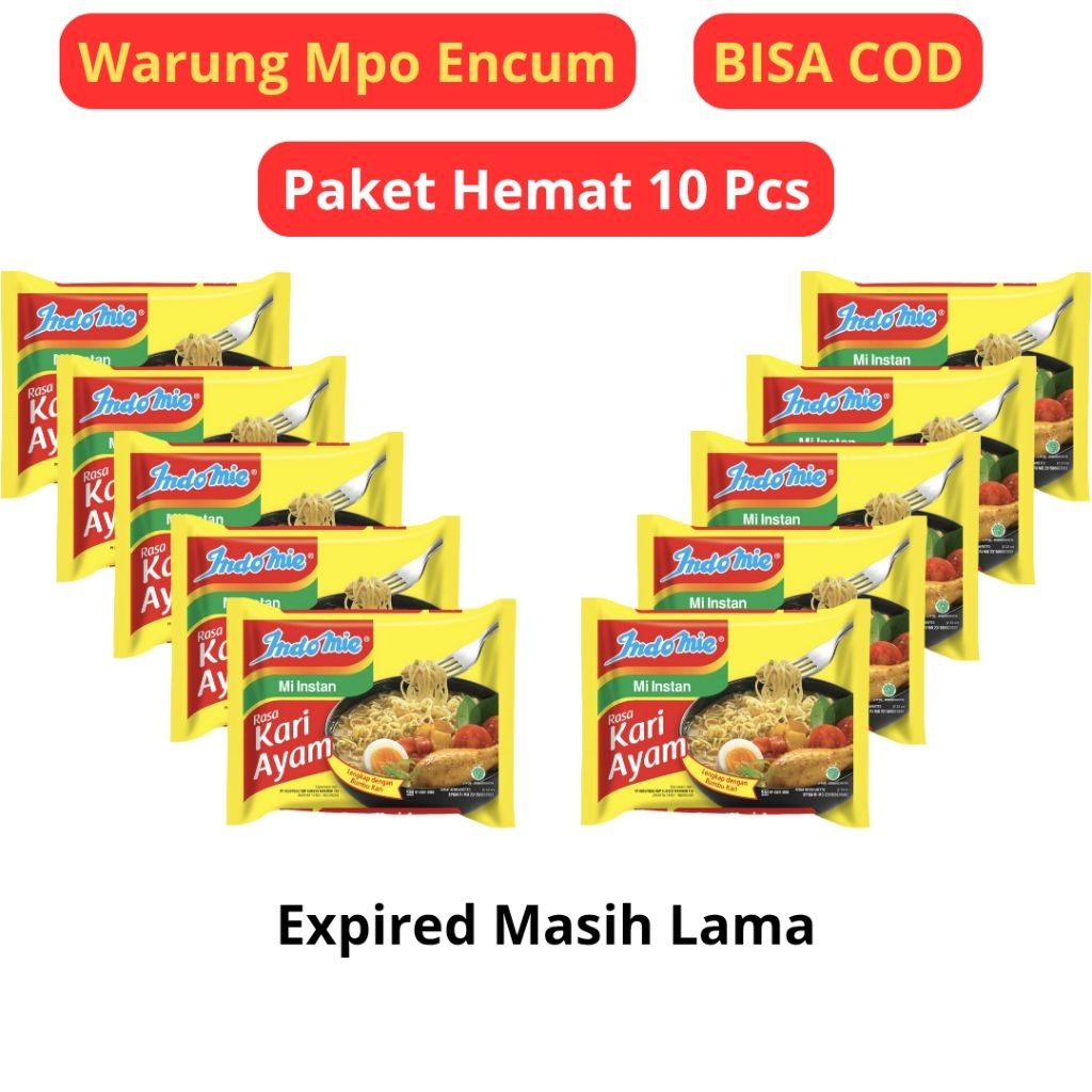 

Paket Hemat 10 Pcs Indomie Kari Ayam / Mie Instan / Mie Rebus