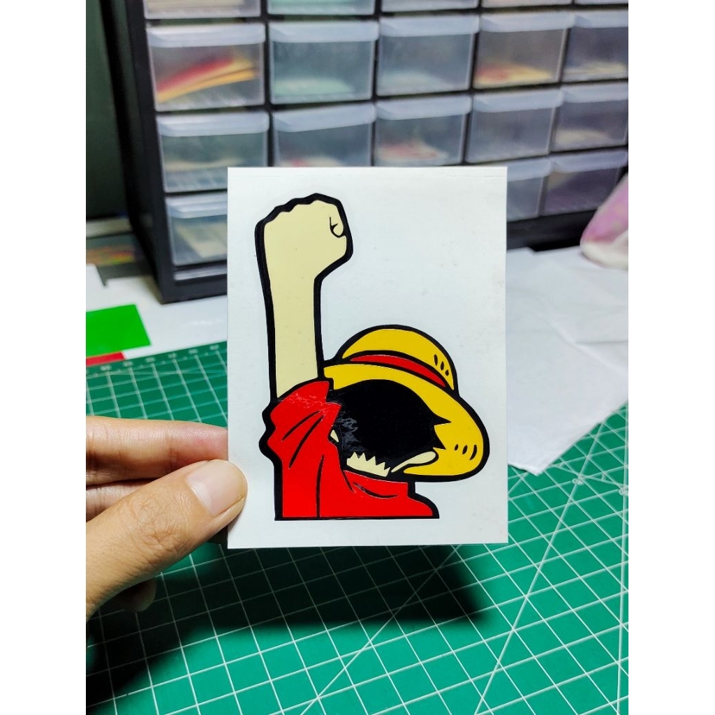 

stiker cutting Luffy one piece stiker keren lucu anime