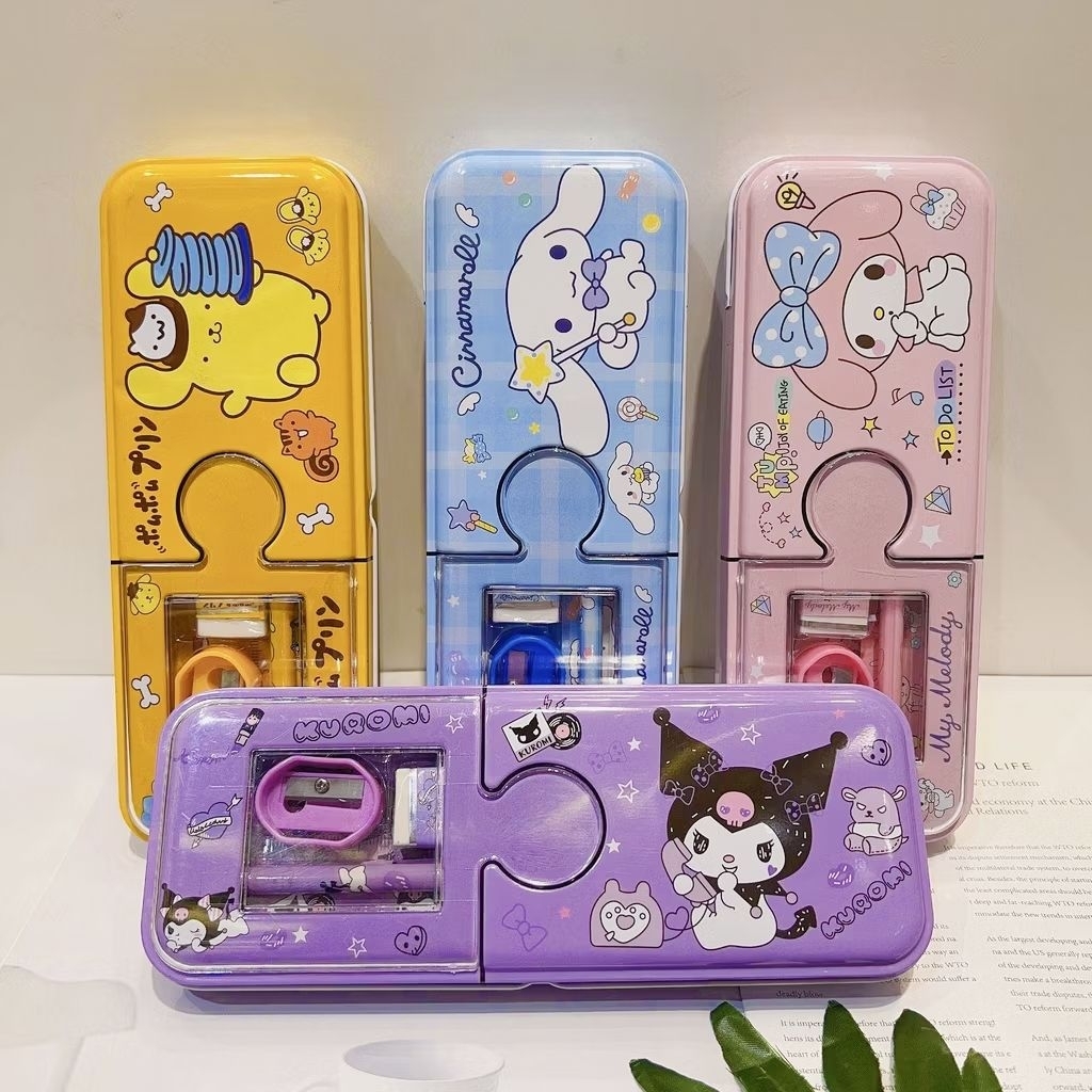 

Kotak Pensil 2 Susun Kuromi Set Sisir Perkalian Kaca Pilih Motif