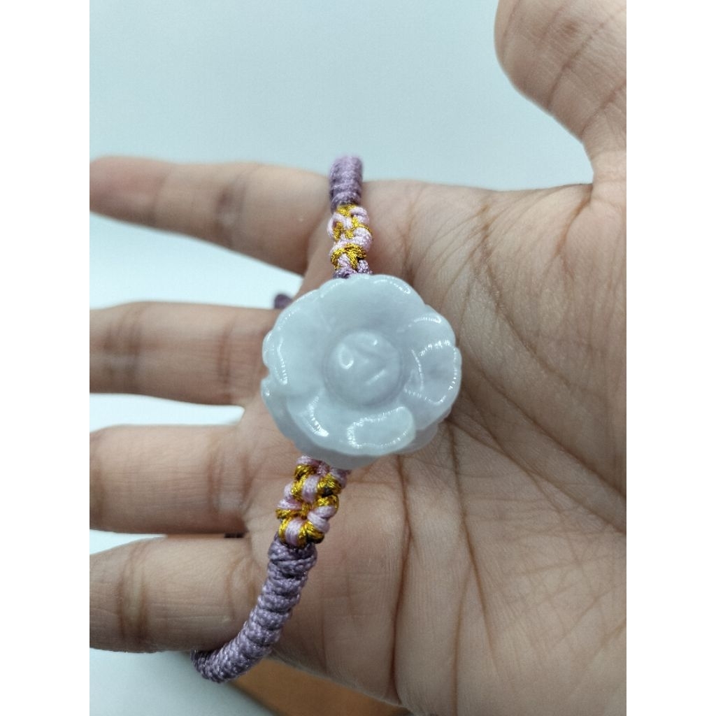 Gelang Giok Burma Half Bangle Rose (jadeite) Bersertifikat