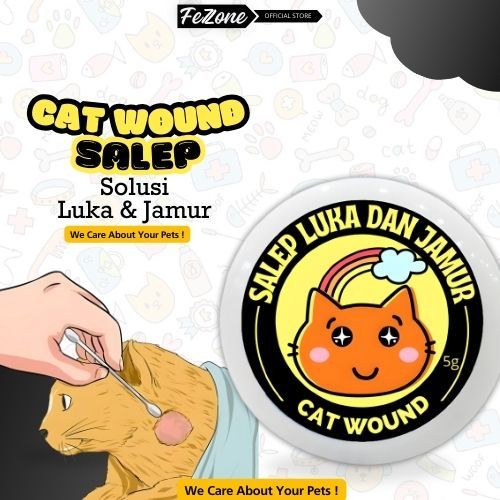 CAT WOUND Salep Luka Jamur Kucing Obat Ampuh Luka Bernanah Kulit Terinfeksi Salep Anti Jamur Gatal R