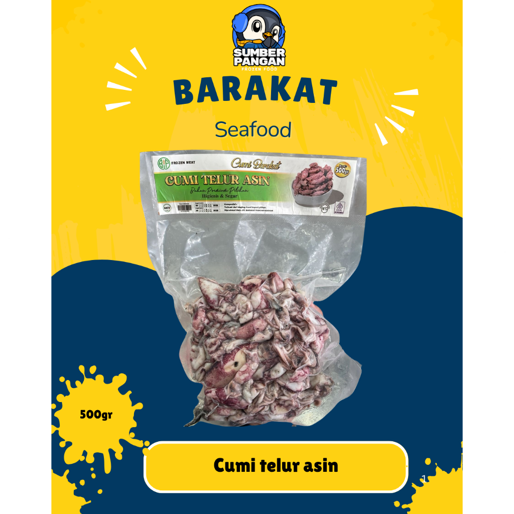 

Barakat Seafood Cumi Telur Asin 500gr