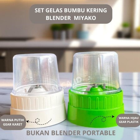 [Nica.id] SET Gelas Bumbu Kering Blender Miyako GEAR PLASTIK / Choper Bumbu Kering Blender Miyako Ge