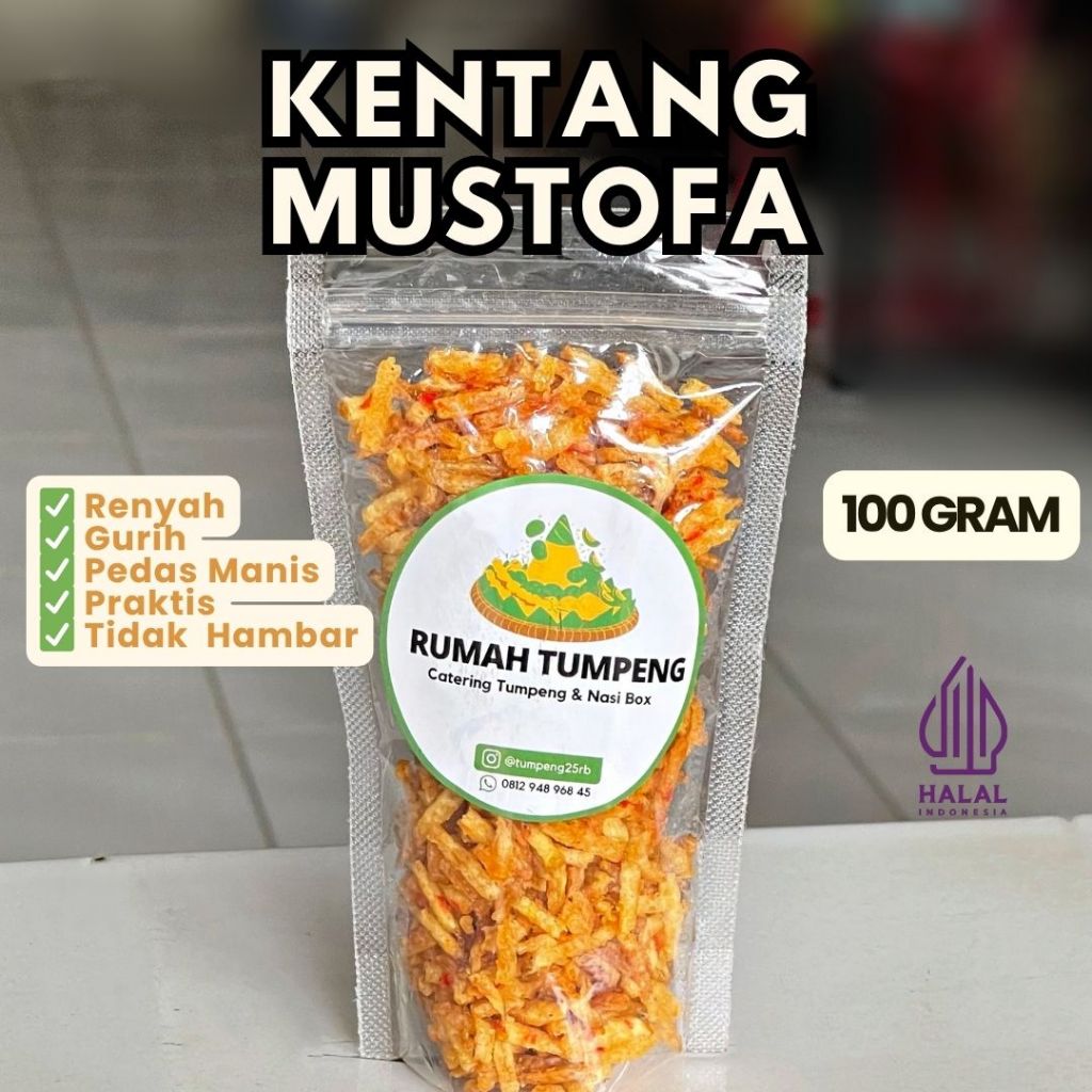 

Kentang Mustofa Pedas Manis 100 gram Kering Renyah Gurih Pas Buat Lauk atau Cemilan