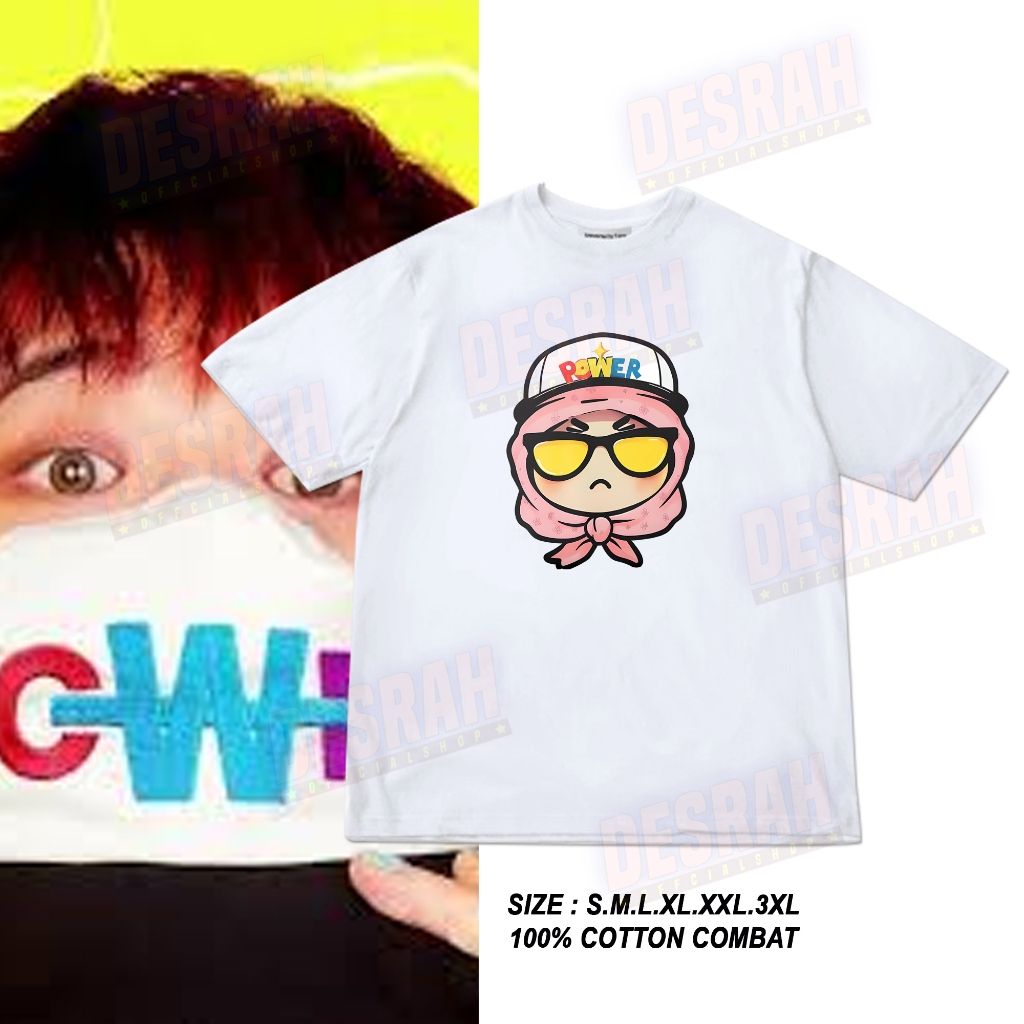 kaos korean kpop G-dragon Gd Power CHIBI head sablon besar / t-SHIRT G DRAGON