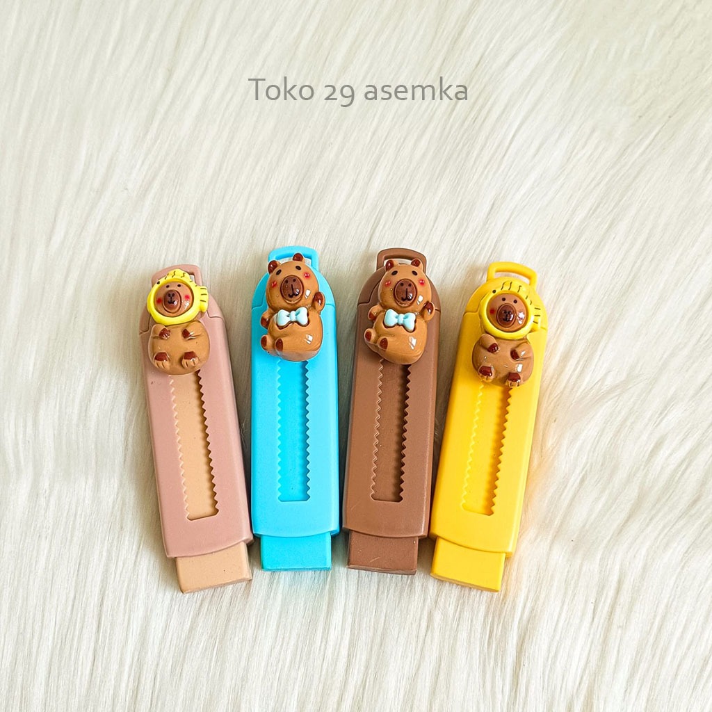 

PENGHAPUS CUTTER CAPPYBARA V2 ALAT TULIS ERASER LUCU HAPUSAN UNIK SETIP STIP KARET COD