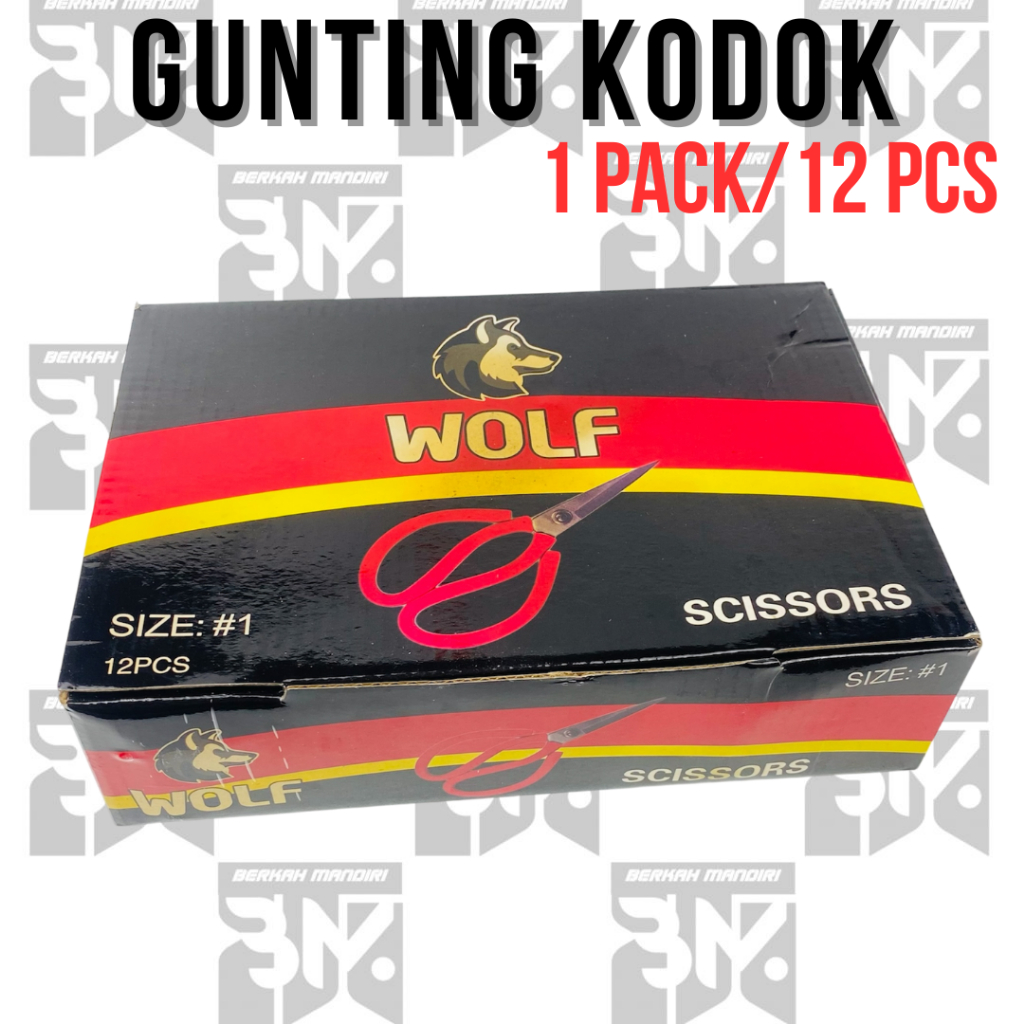 

Gunting Kodok 8 Inch WOLF Gunting Serbaguna Seng Kawat Kertas Kain Kulit Benang 1PACK/12PCS