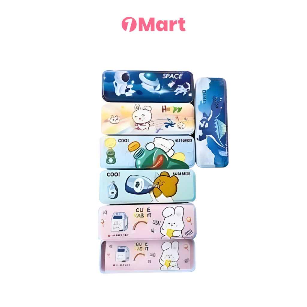 

1MART Kotak Pensil Kaleng Motif Kartun Lucu