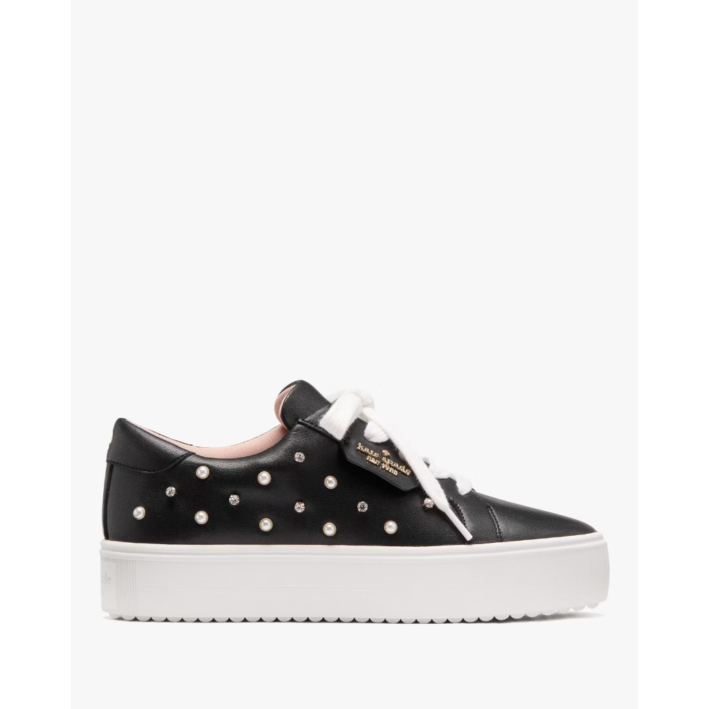 Kate Spade Serena Pearl Lace-Up Sneakers - Sepatu Wanita