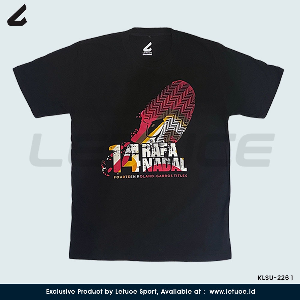 Kaos Tennis Custom | Rafa Nadal 14 Roland Garros Titles | Kaos Rafael Nadal | Combed