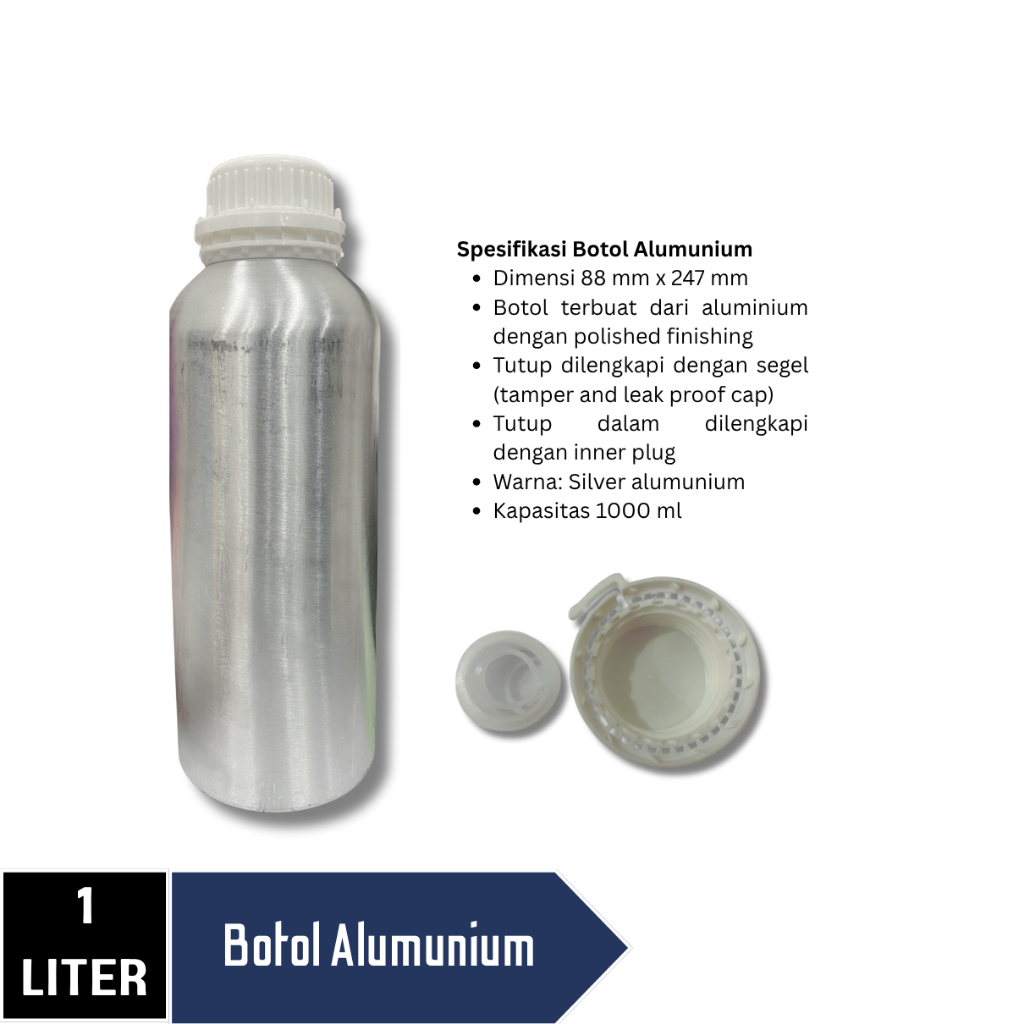 Botol Alumunium 1 Liter | Botol Parfum | Botol Essential Oil