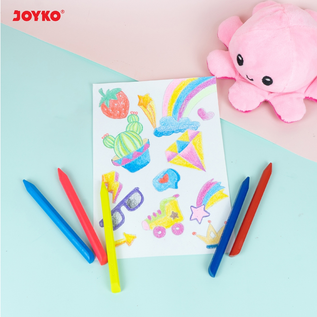 

Crayon JOYKO CLCR AC 24 Warna / Clean Crayon CLCR AC-24 Colors / Krayon Bersih isi 24 Dapat Dihapus