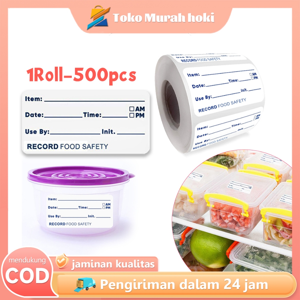 

500pcs Stiker Tanggal Kadaluwarsa Food Storage Label Stiker Expired Date Waterproof Serbaguna