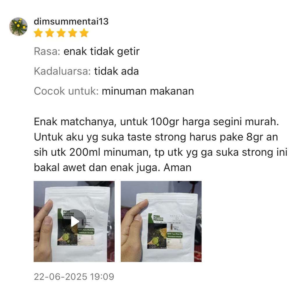 

RB Tobelly Pure Matcha Premium Jepang 100 g Tanpa Gula 100% Pure Matcha Premium Tanpa Gula