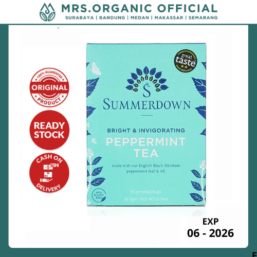 

Teh celup Summerdown English Peppermint Pyramid Tea bag 15S 22,5 Gr