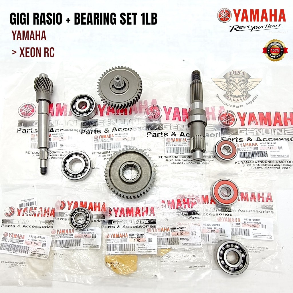 Gigi Rasio Plus Bearing Yamaha Xeon RC Original Gigi Rasio 1LB Gear Rasio Set Xeon RC