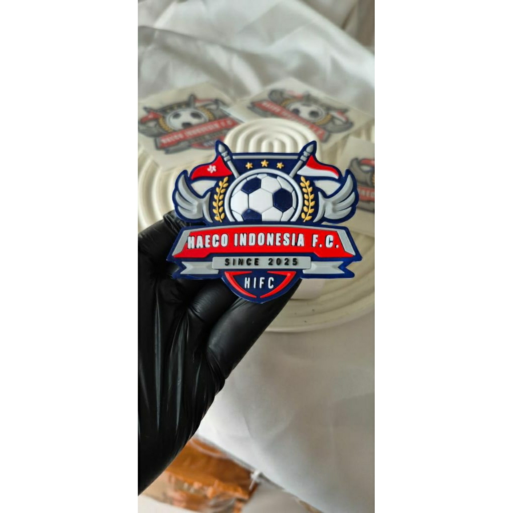 LOGO LABEL PATCH JERSEY CUSTOM KEINGINAN PEMESAN SISTEM TEMPEL SETRIKA HOTMELT VELCRO JAHIT