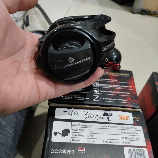 Reel daido king predator 300 L atau right gen 1 atau ghost series aedia juga 400 xl baitcasting over