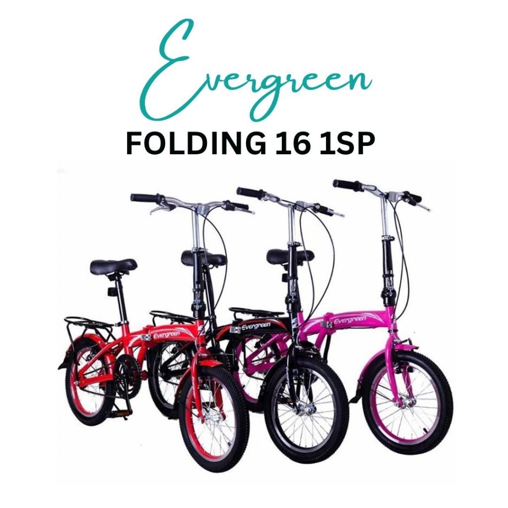 Sepeda lipat 16 evergreen Folding 1 SP perempuan laki laki